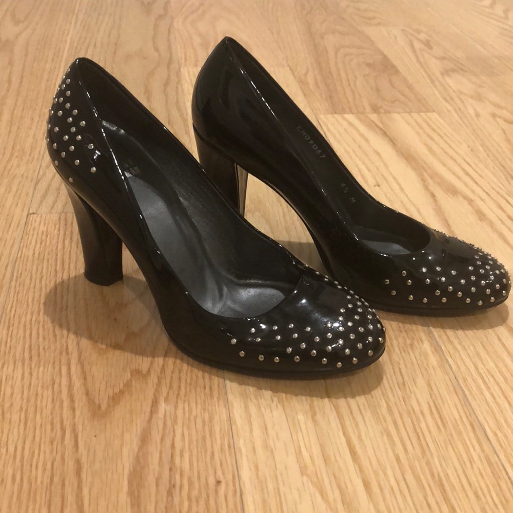 Black Studded Stuart Weitzman Pumps